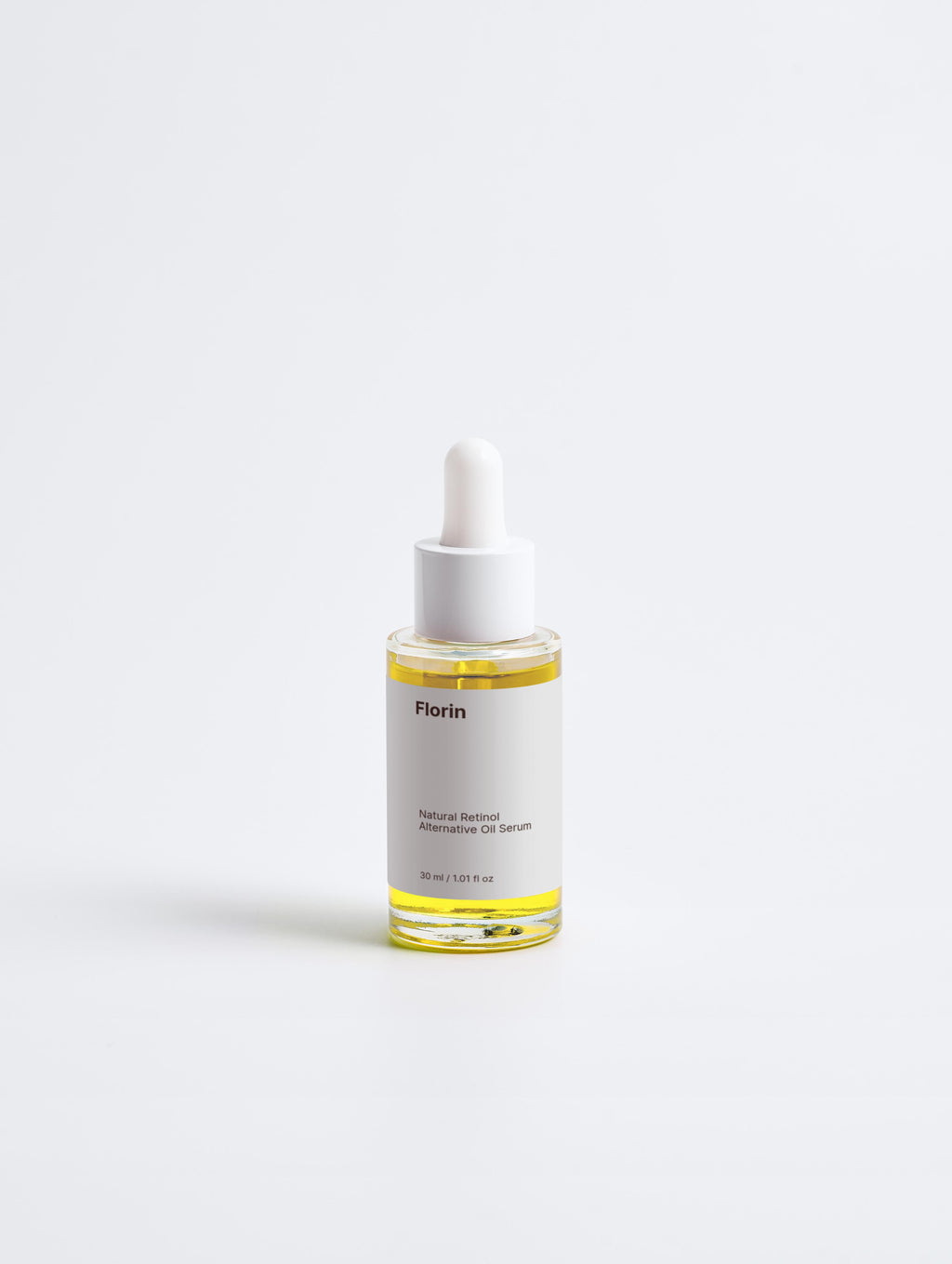 Florin skincare dropper bottle on a white background