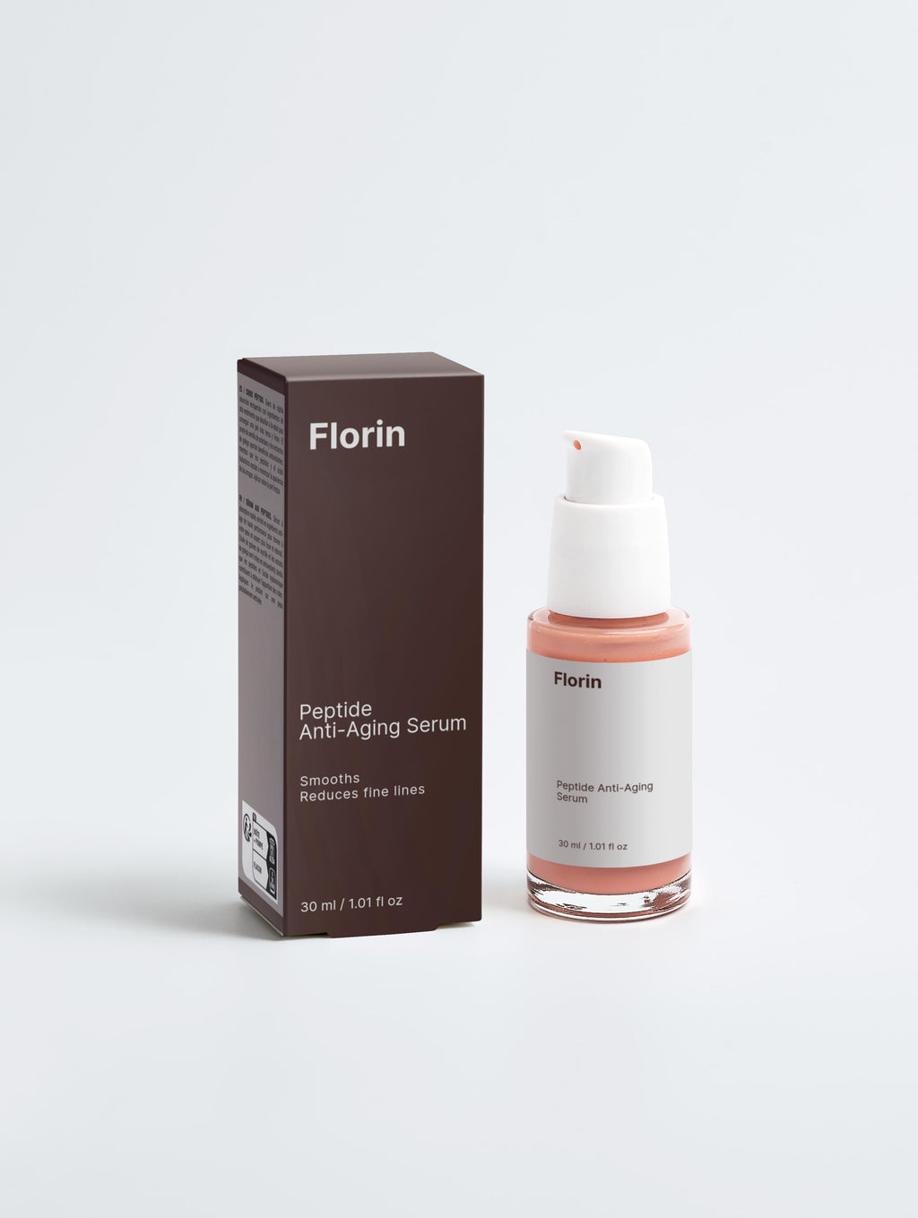 Florin Peptide Anti-Aging Serum bottle and packaging on a white background